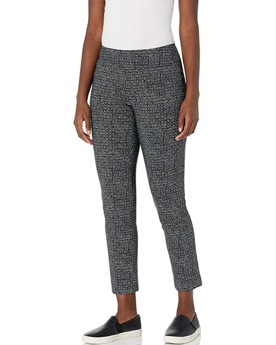 Clothing * | Pants Nic+Zoe Women'S Tiny Blocks Pant Black Multi