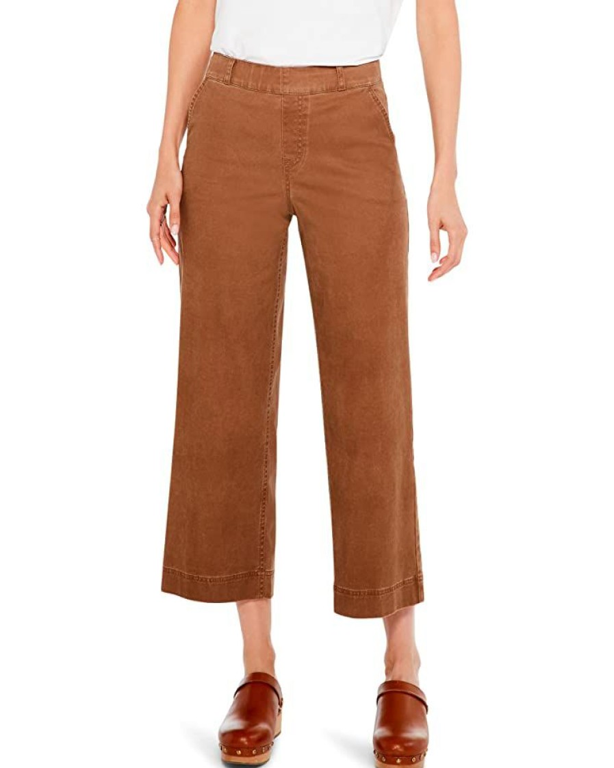 Clothing * | Nic+Zoe Crisp Stretch Wide Leg Pants Coffee Spice