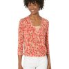 Clothing * | Nic+Zoe Sweaters Petite Sun Burst Cardigan Orange Multi