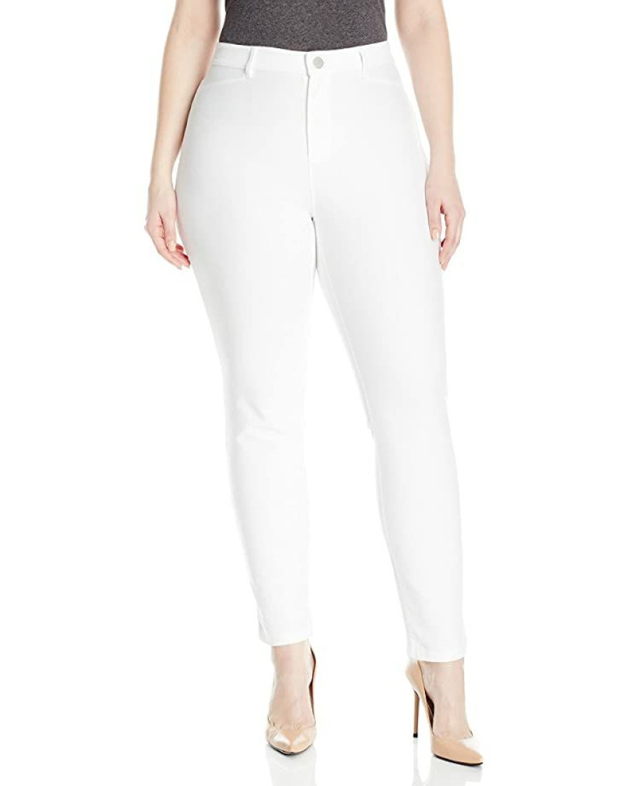 Clothing * | Jeans Nic+Zoe Women'S Petite Size Knit Denim Paper White