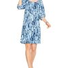 Clothing * | Nic+Zoe Dresses Zigzag Dress Blue Multi