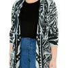 Clothing * | Nic+Zoe Sweaters Plus Size Here And There Cardigan Black Multi