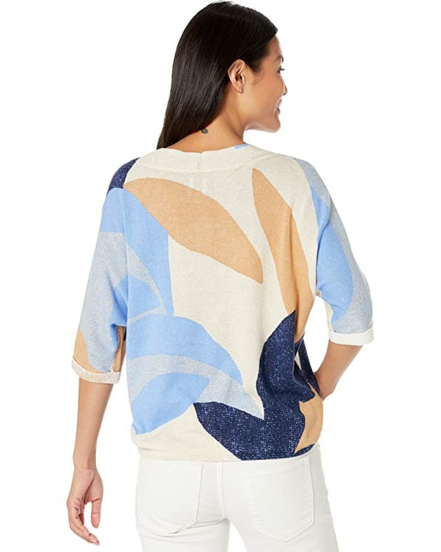 Clothing * | Nic+Zoe Sweaters Ocean Isle Sweater Blue Multi