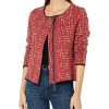 Clothing * | Coats & Outerwear Nic+Zoe Women'S Check Mate Reversible Jacket Red Multi