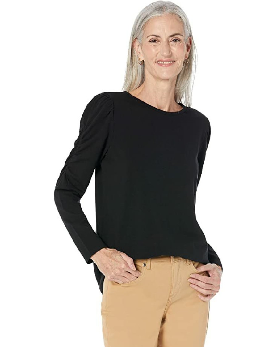 Clothing * | Nic+Zoe Shirts & Tops Long Puff Sleeve Tee