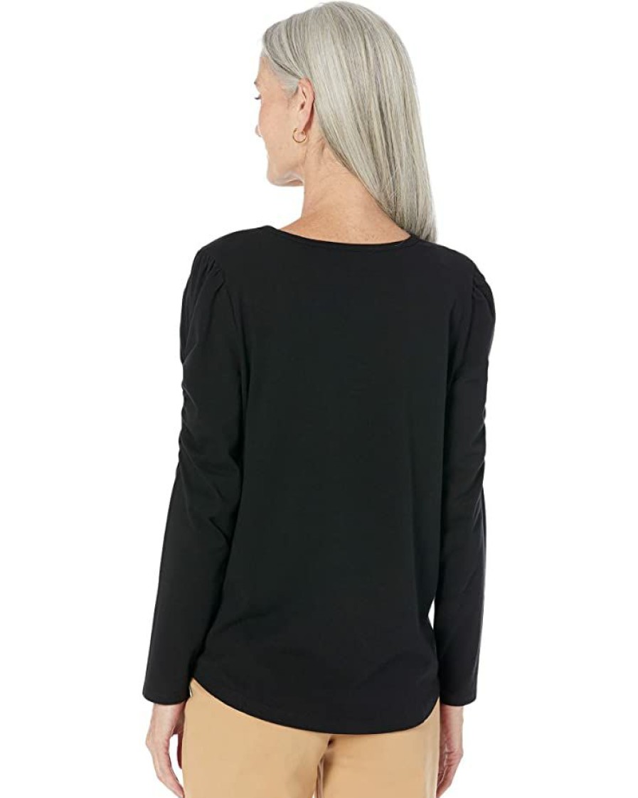 Clothing * | Nic+Zoe Shirts & Tops Long Puff Sleeve Tee