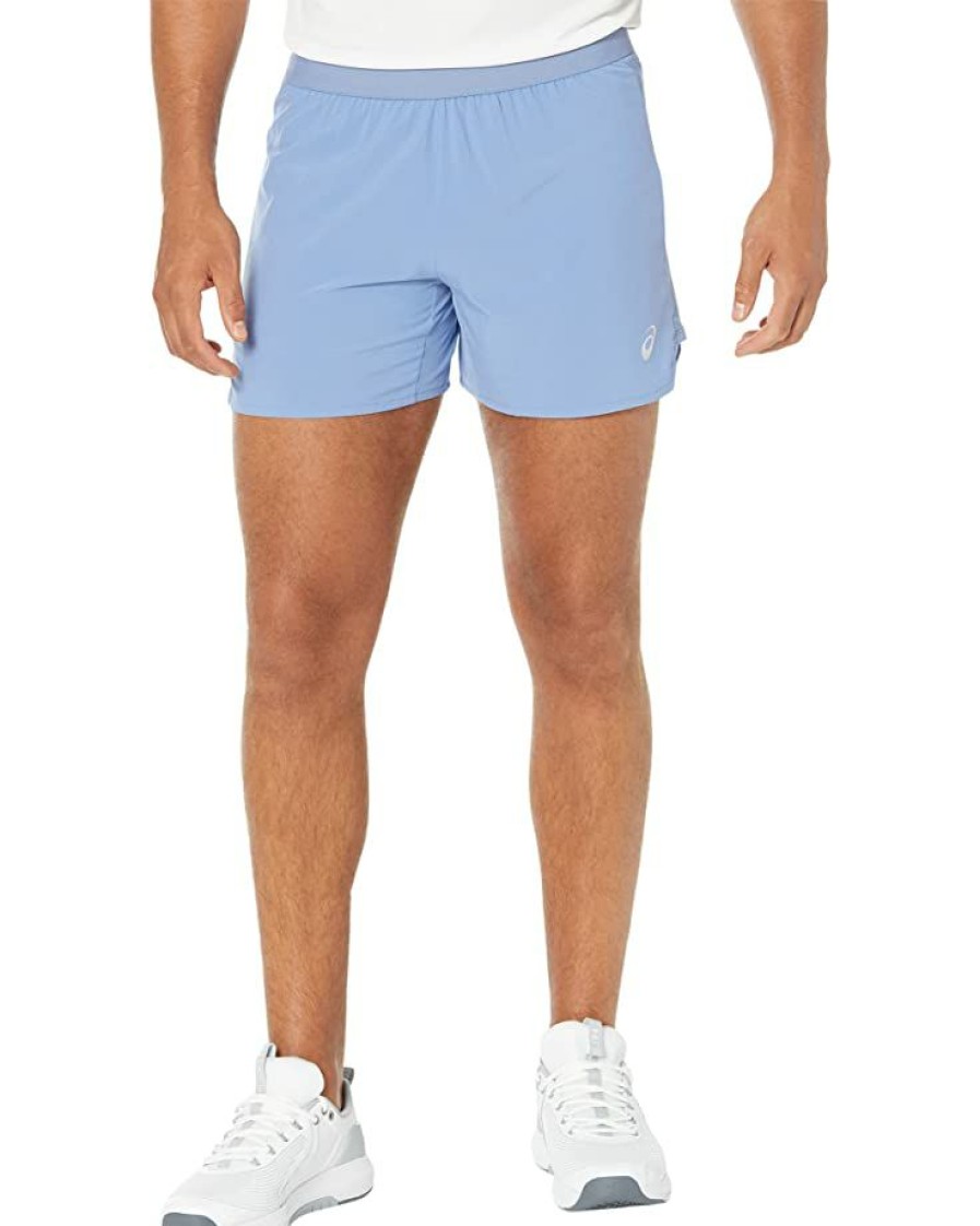 Clothing * | Asics Road 5 Shorts Blue Harmony