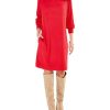 Clothing * | Nic+Zoe Dresses Petite Cozy Rib Dress Pop Red