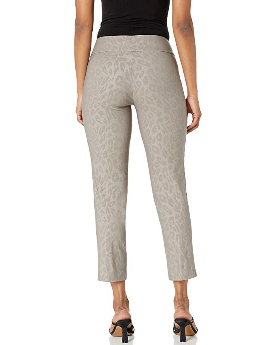 Clothing * | Pants Nic+Zoe Women'S Glazed Cheetah Wonderstretch Pant Neutral Multi