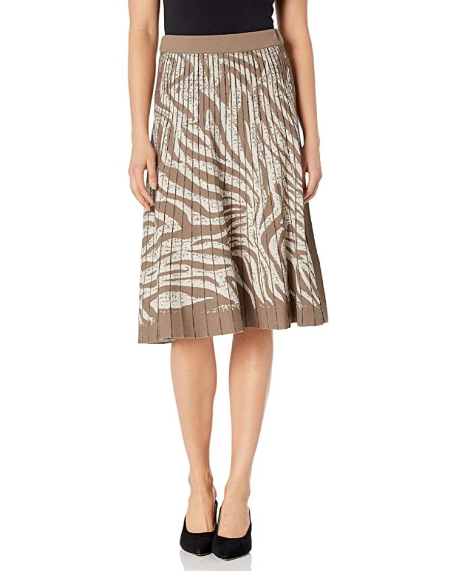 Clothing * | Skirts Nic+Zoe Women'S Show Your Stripes Skirt Neutral Multi