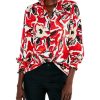 Clothing * | Nic+Zoe Shirts & Tops Petite Petal Pop Top Red Multi