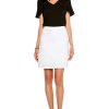 Clothing * | Nic+Zoe Skirts All Day Denim Stitched Skirt Paper White