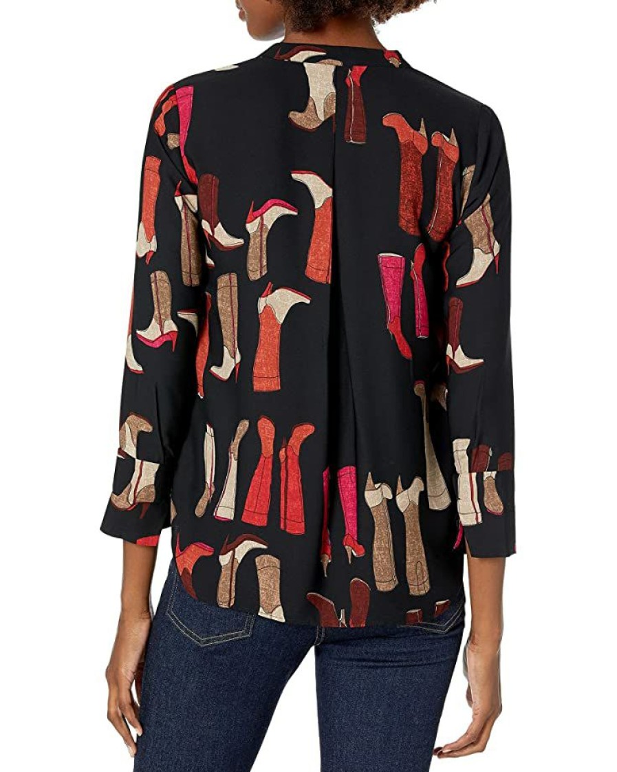 Clothing * | Shirts & Tops Nic+Zoe Women'S These Boots Blouse Black Multi