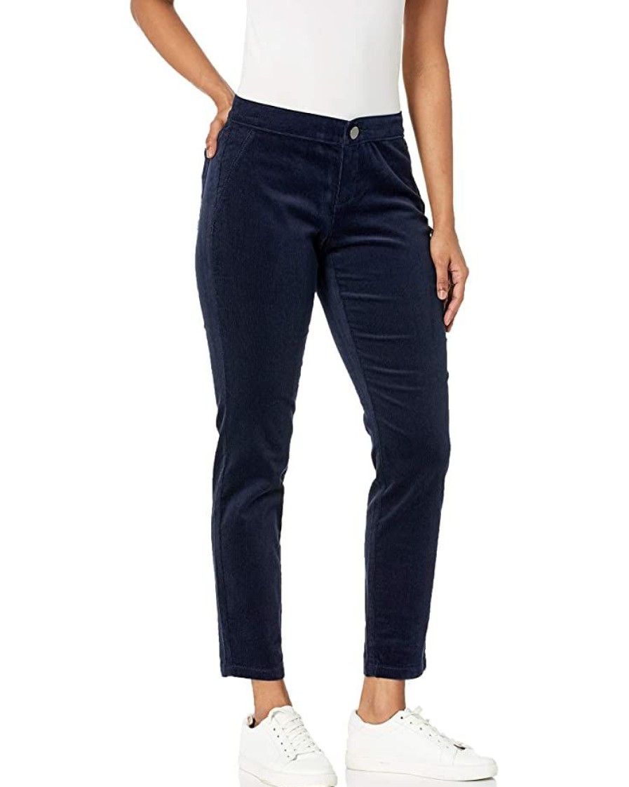 Clothing * | Pants Nic+Zoe Women'S Pin Wale Cord Pant Dark Indigo