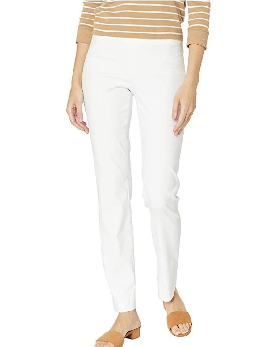 Clothing * | Nic+Zoe Polished Wonderstretch Pants Paper White