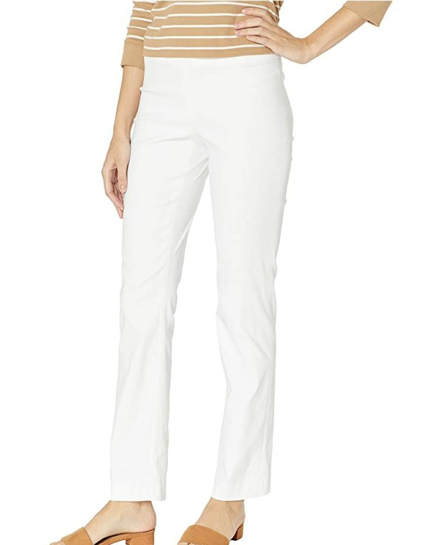 Clothing * | Nic+Zoe Polished Wonderstretch Pants Paper White