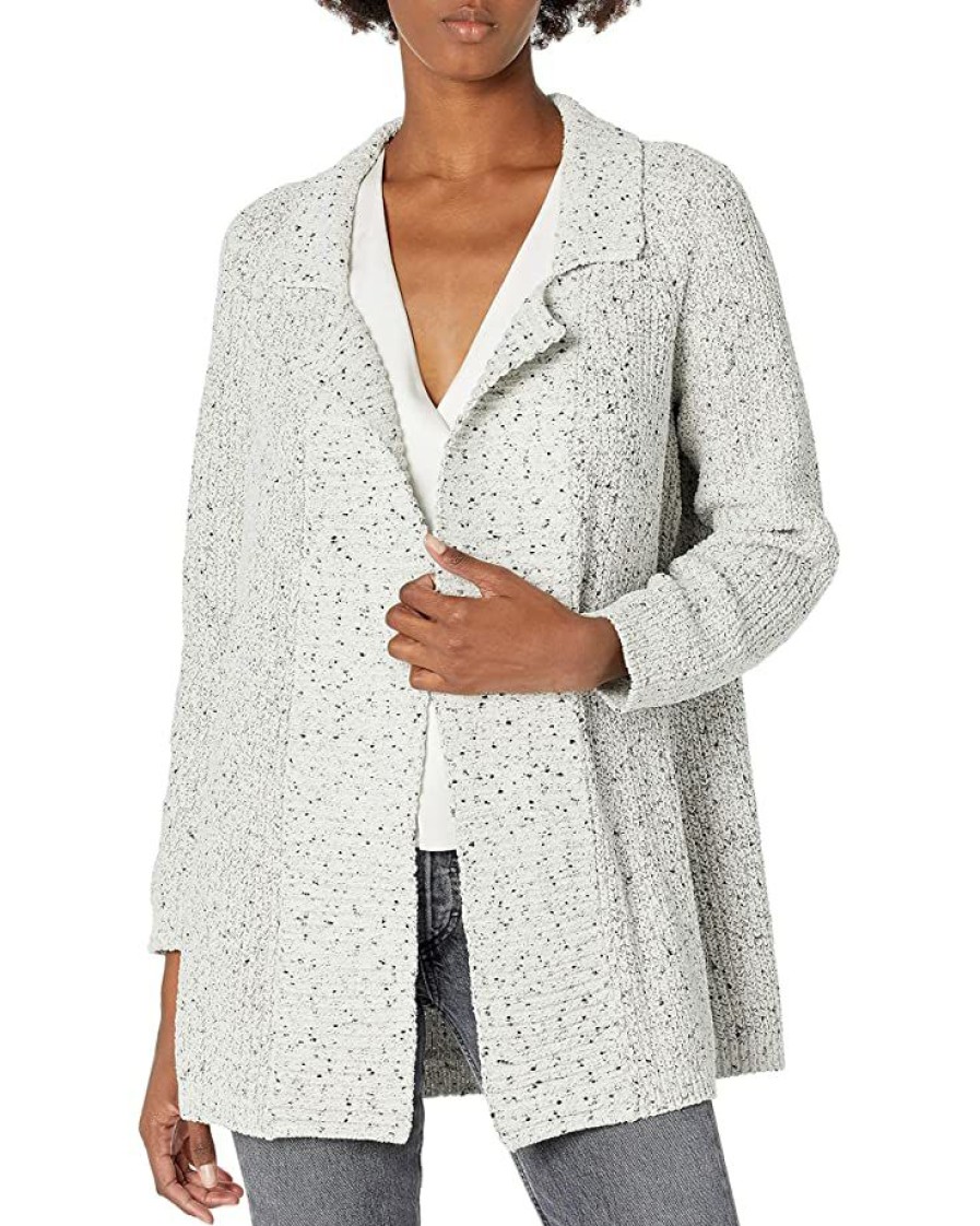 Clothing * | Sweaters Nic+Zoe Women'S Comfort Zone Cardigan Grey Mix