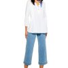 Clothing * | Nic+Zoe Shirts & Tops Double Gauze Tucked Blouse