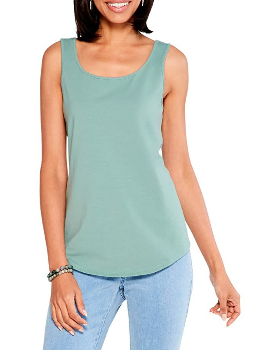 Clothing * | Nic+Zoe Shirts & Tops Shirt Tail Perfect Tank Juniper