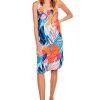 Clothing * | Nic+Zoe Dresses Tropical Mirage Dress Blue Multi