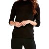 Clothing * | Nic+Zoe Sweaters Petite Turtleneck Sweater Tee Black Onyx