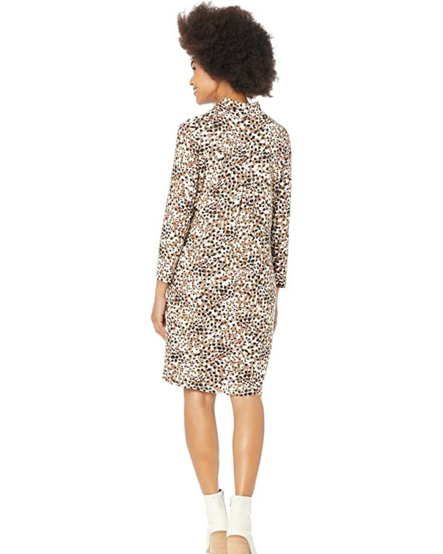 Clothing * | Nic+Zoe Dresses Forest Spot Dress Neutral Multi