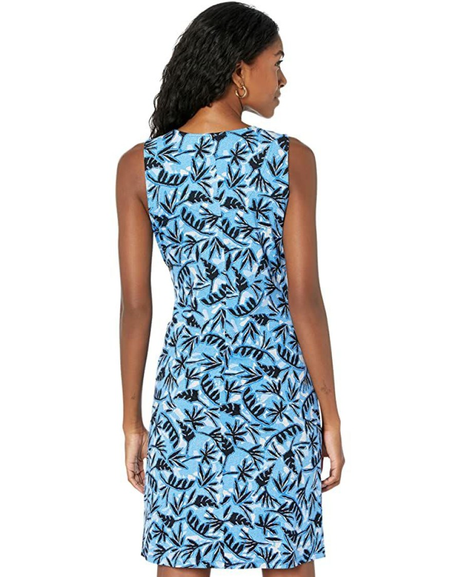 Clothing * | Nic+Zoe Dresses Petite Coastal Vines Dress Blue Multi