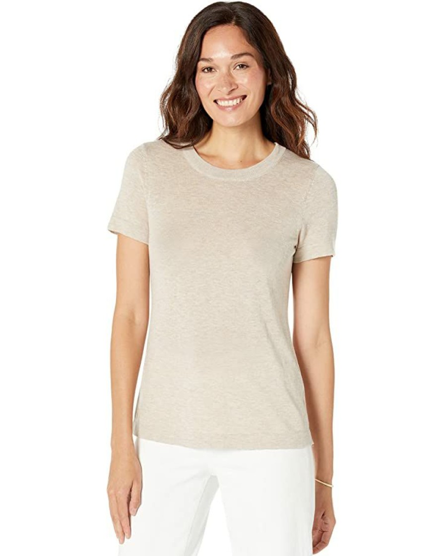 Clothing * | Nic+Zoe Sweaters Crew Neck Short Sleeve Sweater Tee