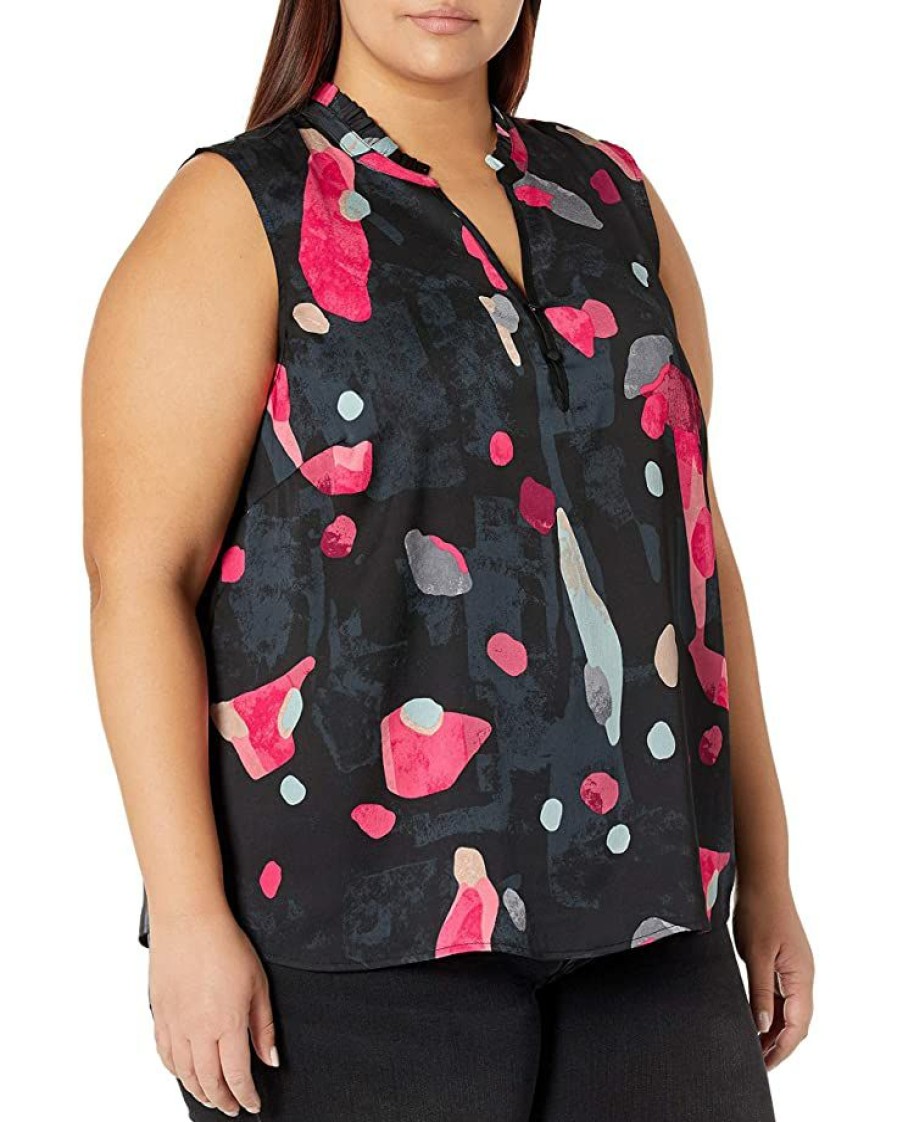 Clothing * | Shirts & Tops Nic+Zoe Women'S Kaleidoscope Tank Black Multi