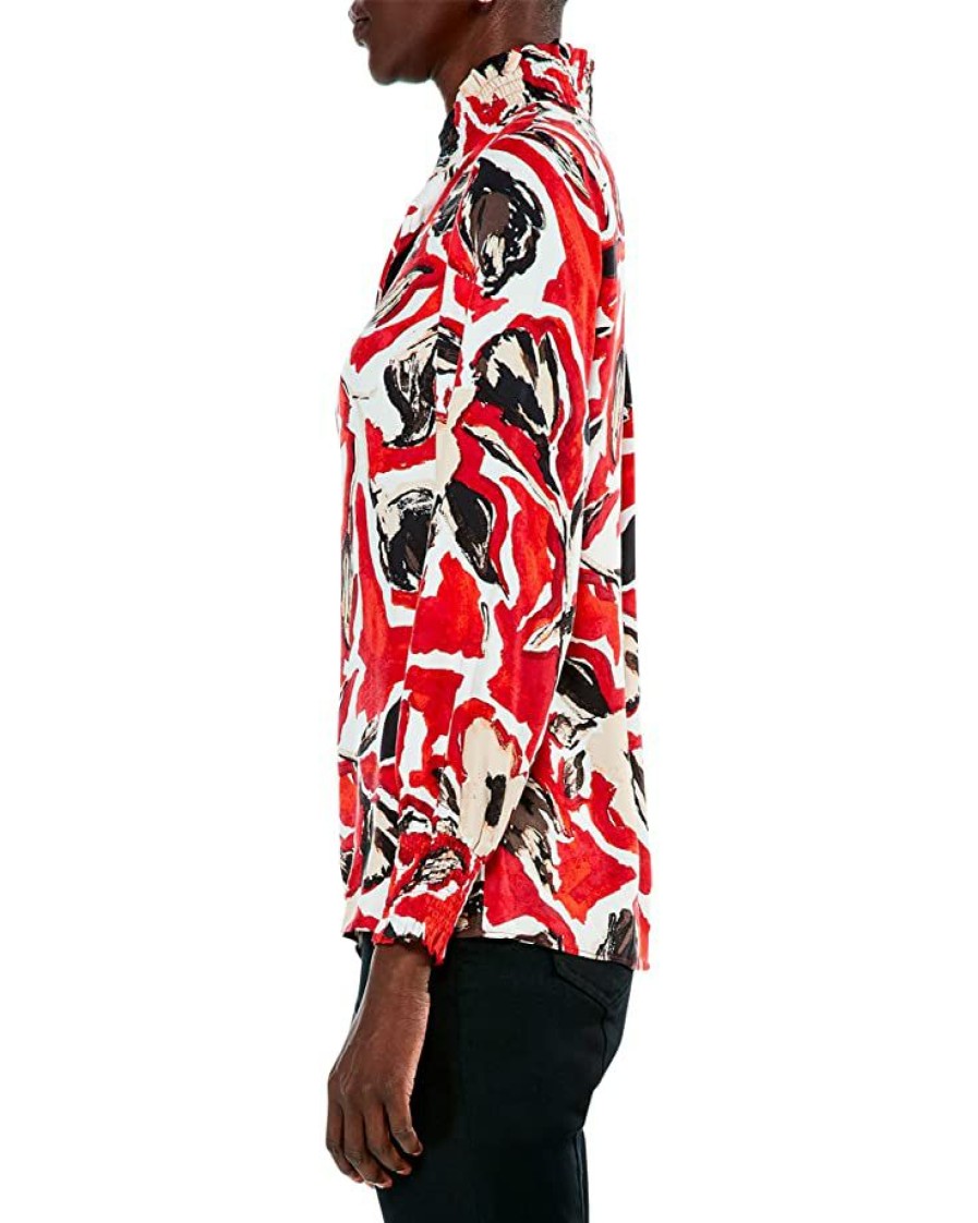 Clothing * | Nic+Zoe Shirts & Tops Petal Pop Top Red Multi