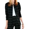 Clothing * | Nic+Zoe Coats & Outerwear Etched Plaid Jacket Black Multi