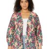 Clothing * | Nic+Zoe Sweaters Plus Size Cherry Blossom Cardigan Pink Multi