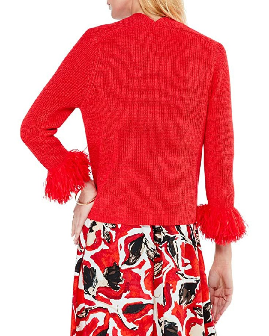 Clothing * | Nic+Zoe Sweaters Petite Night Fall Cardigan Red Mix