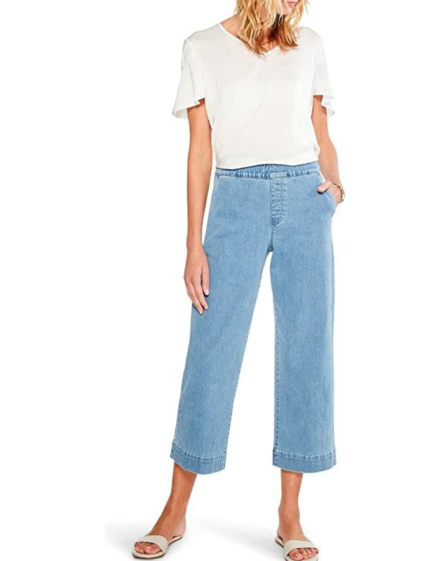 Clothing * | Nic+Zoe All Day Wide-Leg Pocket Jeans Blue Haze