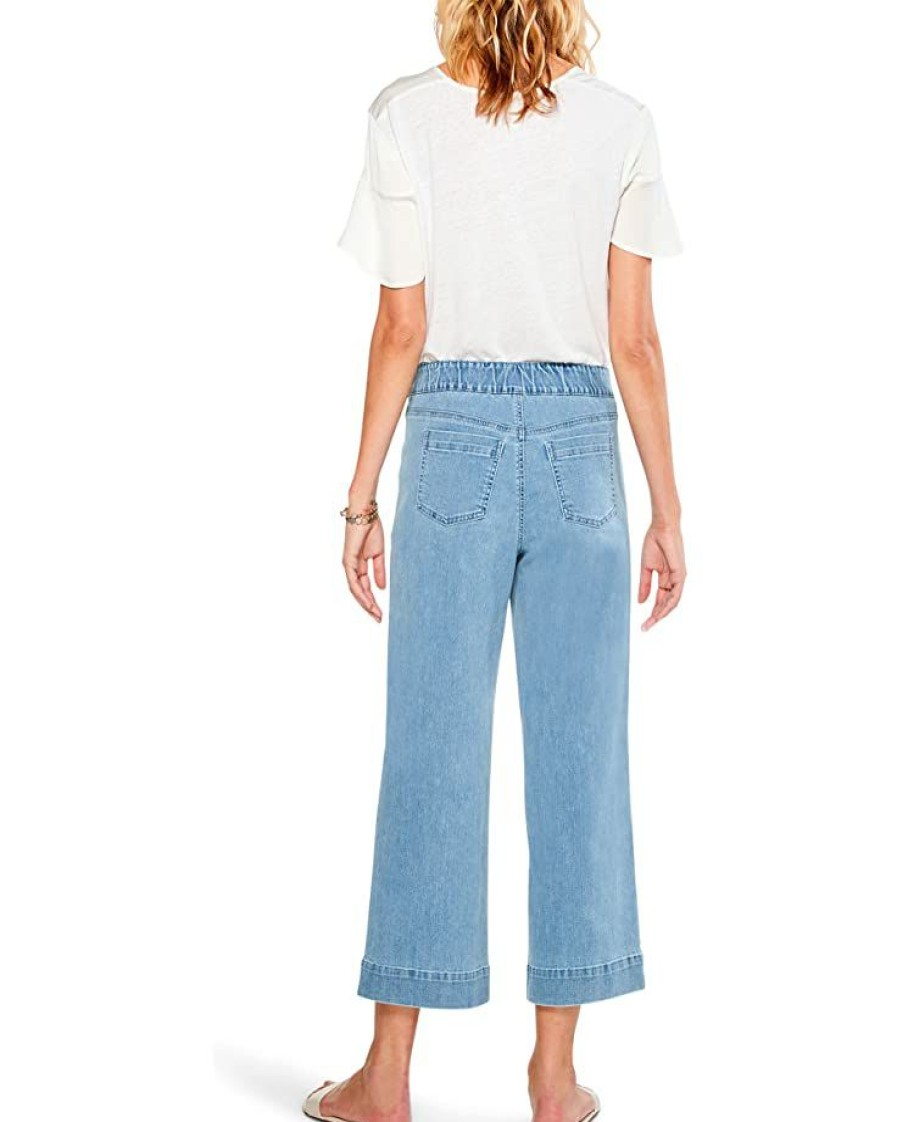 Clothing * | Nic+Zoe All Day Wide-Leg Pocket Jeans Blue Haze