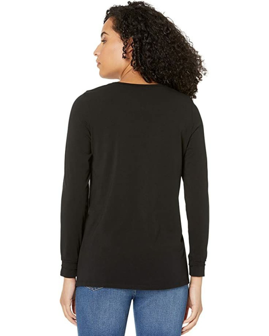 Clothing * | Nic+Zoe Shirts & Tops Long Sleeve Crew Tee