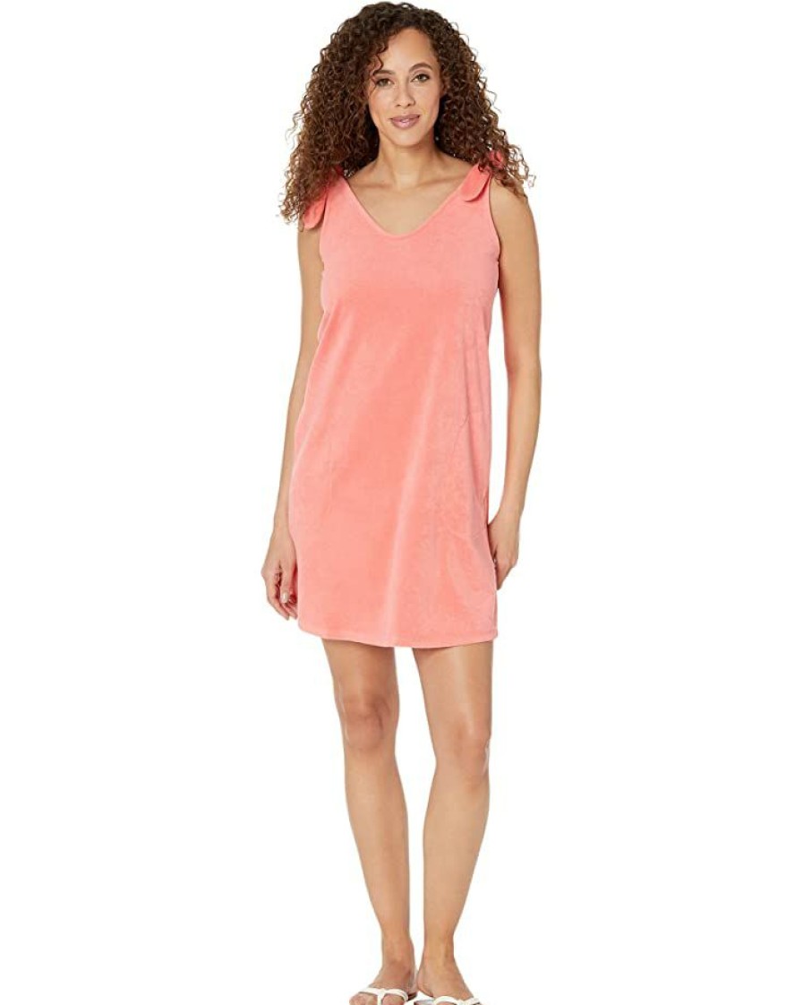 Clothing * | Nic+Zoe Dresses Siesta Terry Dress Guava