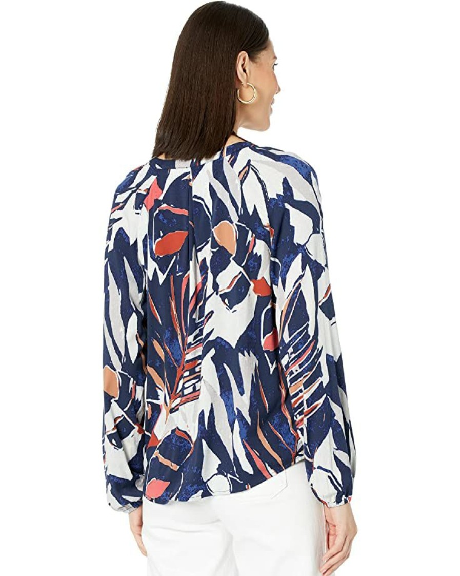 Clothing * | Nic+Zoe Shirts & Tops Seaside Shade Shirt Indigo Multi