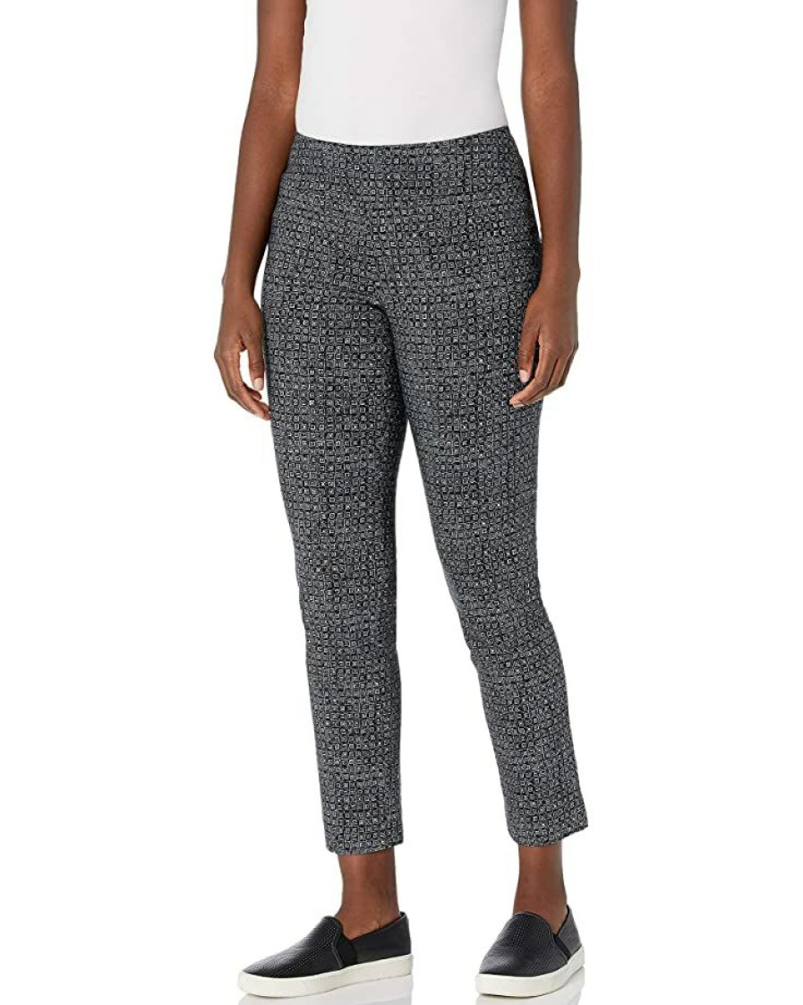 Clothing * | Pants Nic+Zoe Women'S Tiny Blocks Pant Black Multi