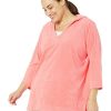 Clothing * | Nic+Zoe Shirts & Tops Plus Size Siesta Terry Top Guava