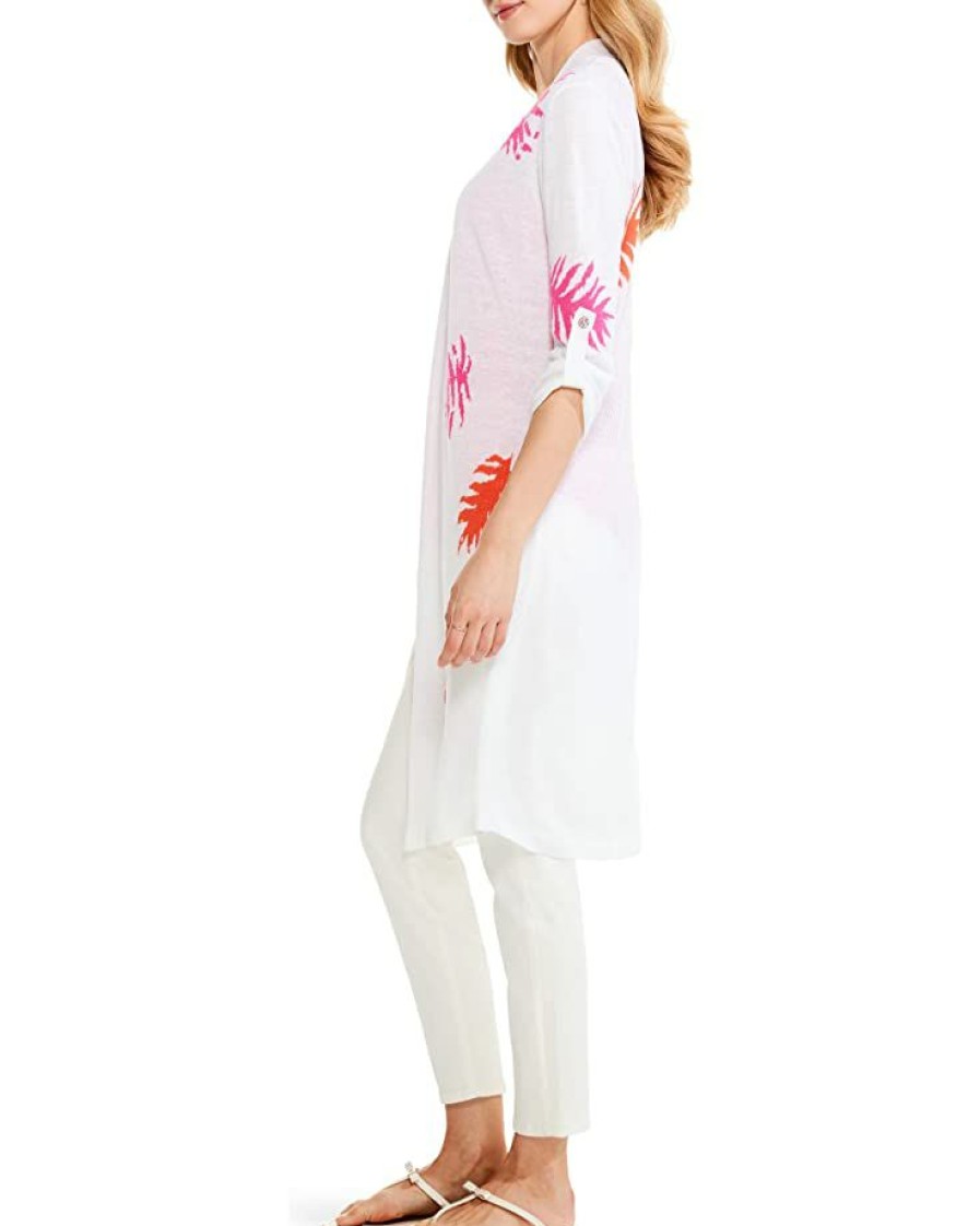 Clothing * | Nic+Zoe Sweaters Petal Drop Cardigan White Multi