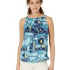 Clothing * | Nic+Zoe Shirts & Tops Summer Solstice Tank Blue Multi