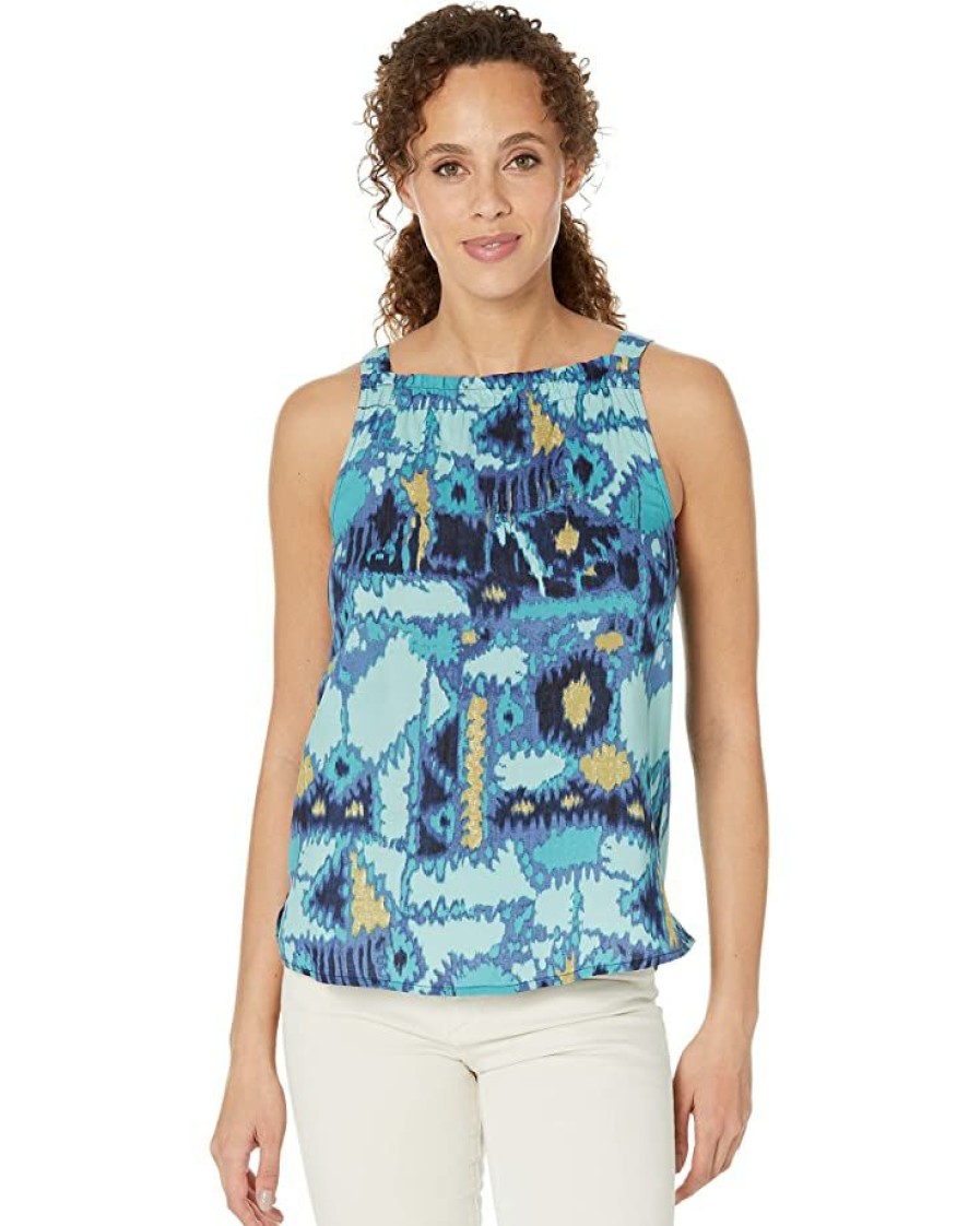 Clothing * | Nic+Zoe Shirts & Tops Summer Solstice Tank Blue Multi