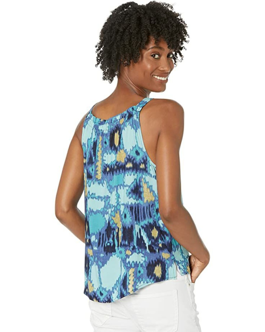 Clothing * | Nic+Zoe Shirts & Tops Petite Summer Solstice Tank Blue Multi