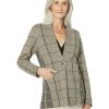 Clothing * | Nic+Zoe Coats & Outerwear Placed Plaid Blazer Neutral Mix