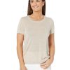 Clothing * | Nic+Zoe Sweaters Petite Crew Neck Short Sleeve Sweater Tee Birch