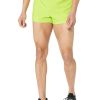 Clothing * | Asics Run Split Shorts Lime Zest