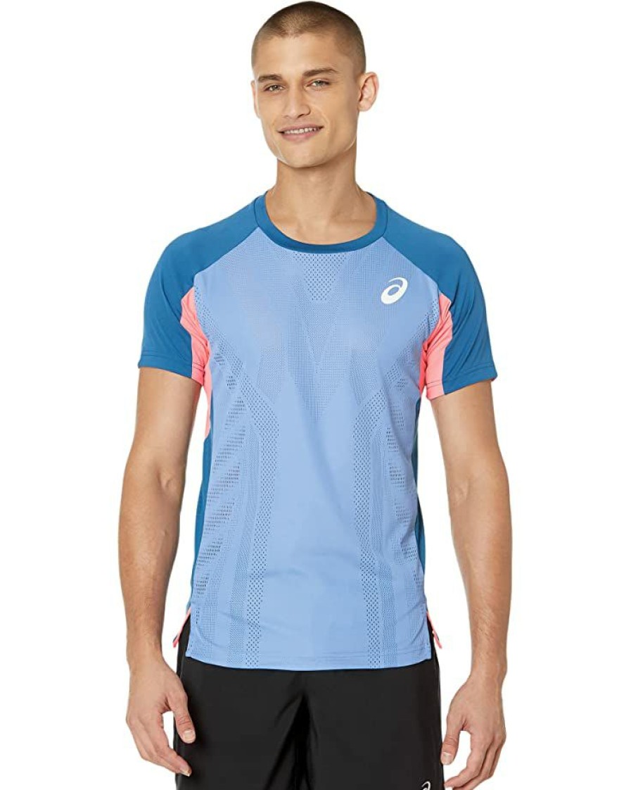 Clothing * | Asics Match Actibreeze Short Sleeve Top | Shirts & Tops Light Indigo