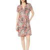 Clothing * | Nic+Zoe Dresses Island Petals Dress Red Multi