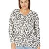 Clothing * | Nic+Zoe Shirts & Tops Plus Size Tossed Tee Neutral Multi